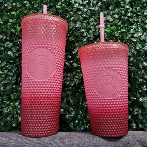 Rare Starbucks Pink Drinkware Textured Tumblers Ombre Collection